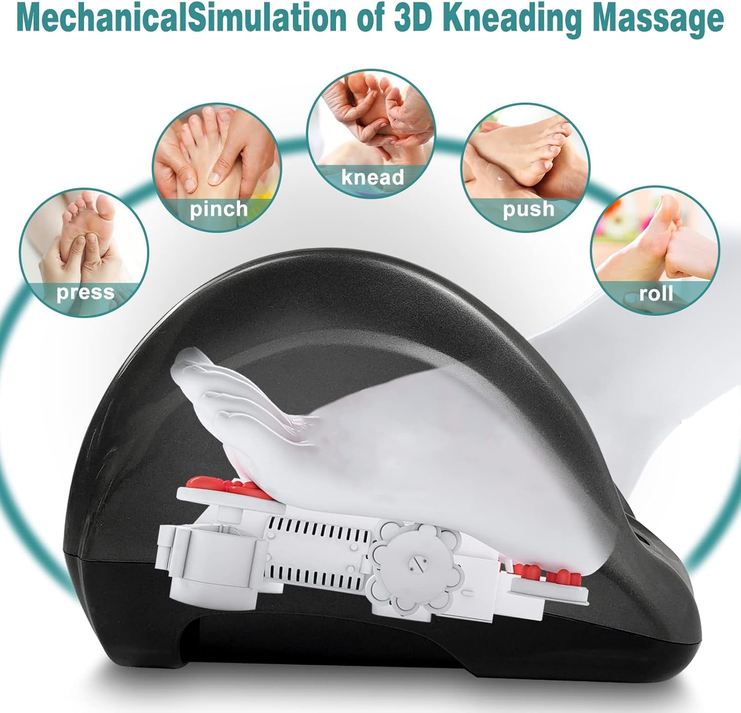 Foot Massager Machine Father Day'S Gift, Shiatsu Foot and Calf Massager Plantar Nerve Pain Electric Deep Kneading Rolling Massage for Foot Leg Calf Arm Ankle with Remote