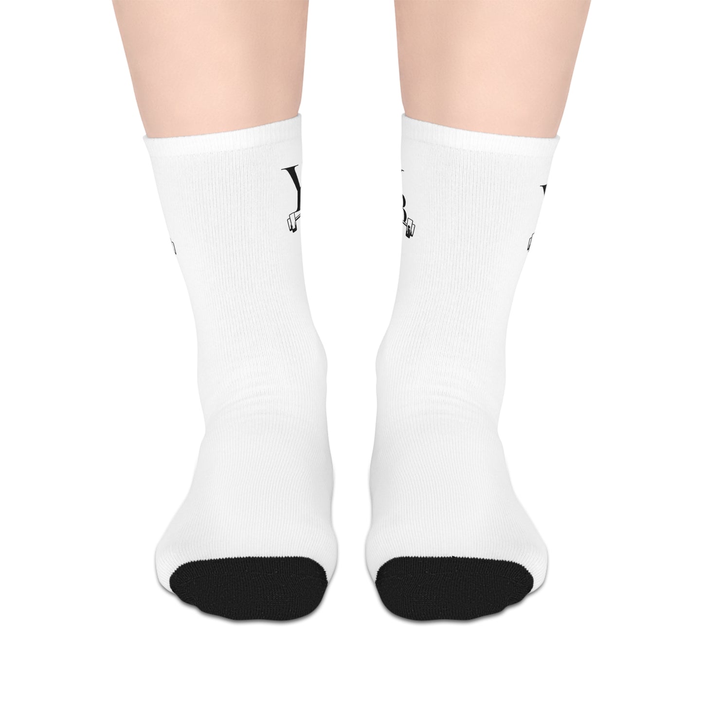 Trendy Mid-Length Socks with Stylish Graphics