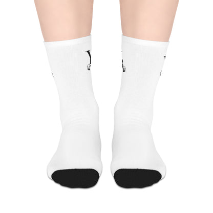 Trendy Mid-Length Socks with Stylish Graphics