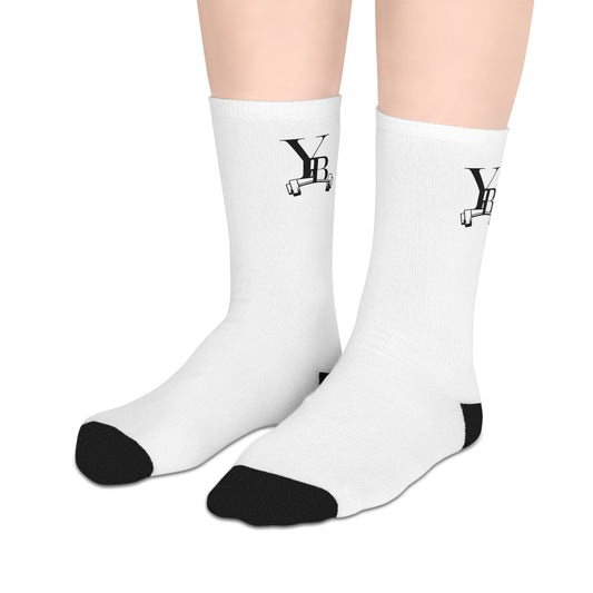 Trendy Mid-Length Socks with Stylish Graphics