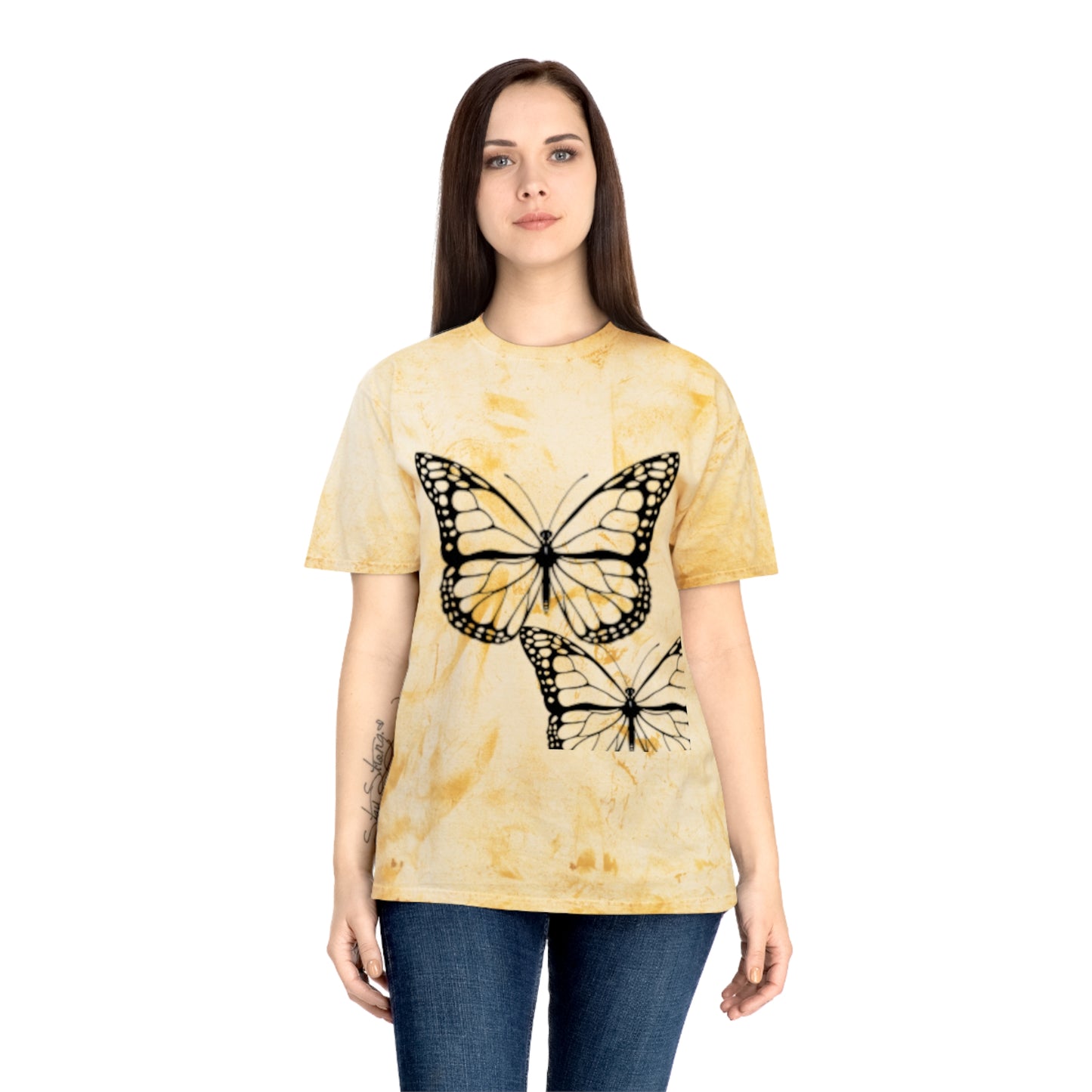 Butterfly Color Blast Unisex T-Shirt - Artistic Nature Tee for Summer Celebrations