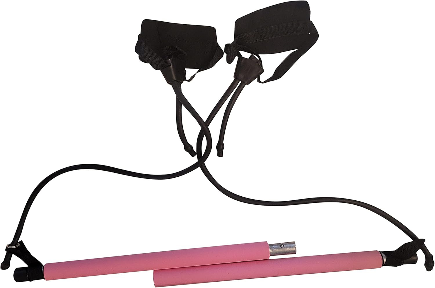 Portable Pilates Bar Kit with Premium & Upgraded 30LB Thick Resistance Bands. Portable Gym Equipment for Home Exercise Bands. Multiple Use. Elastic Foot Loops Resistance Bands Workout Bar, Yoga Bar Kit, & Exercise Bar.