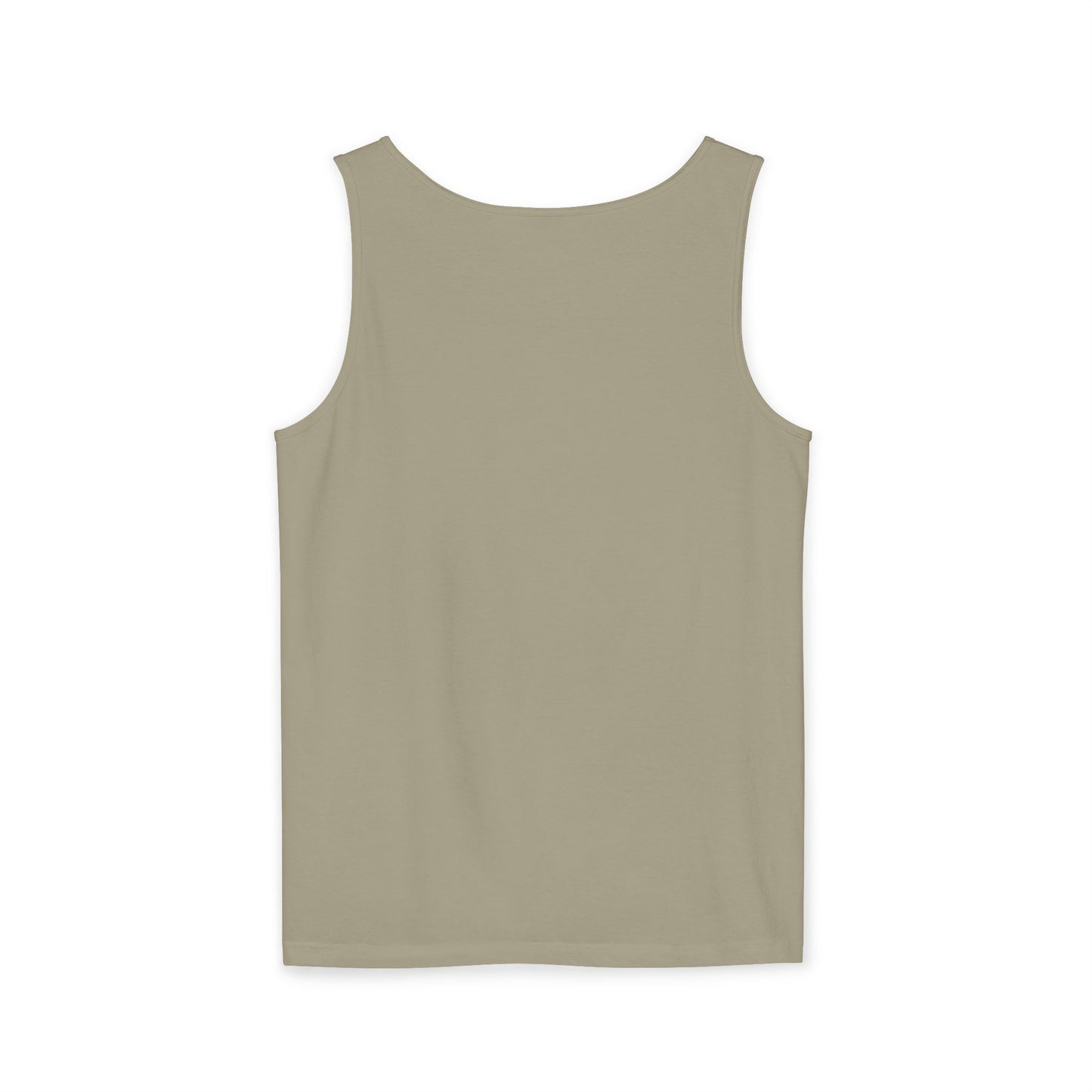 Unisex Garment-Dyed Tank Top with Barbell Design - Perfect for Fitness Lovers