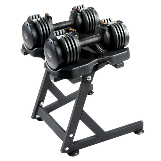 , 10-30Lb Quick Select Adjustable Dumbbell Pair with Dumbbell Stand Combo