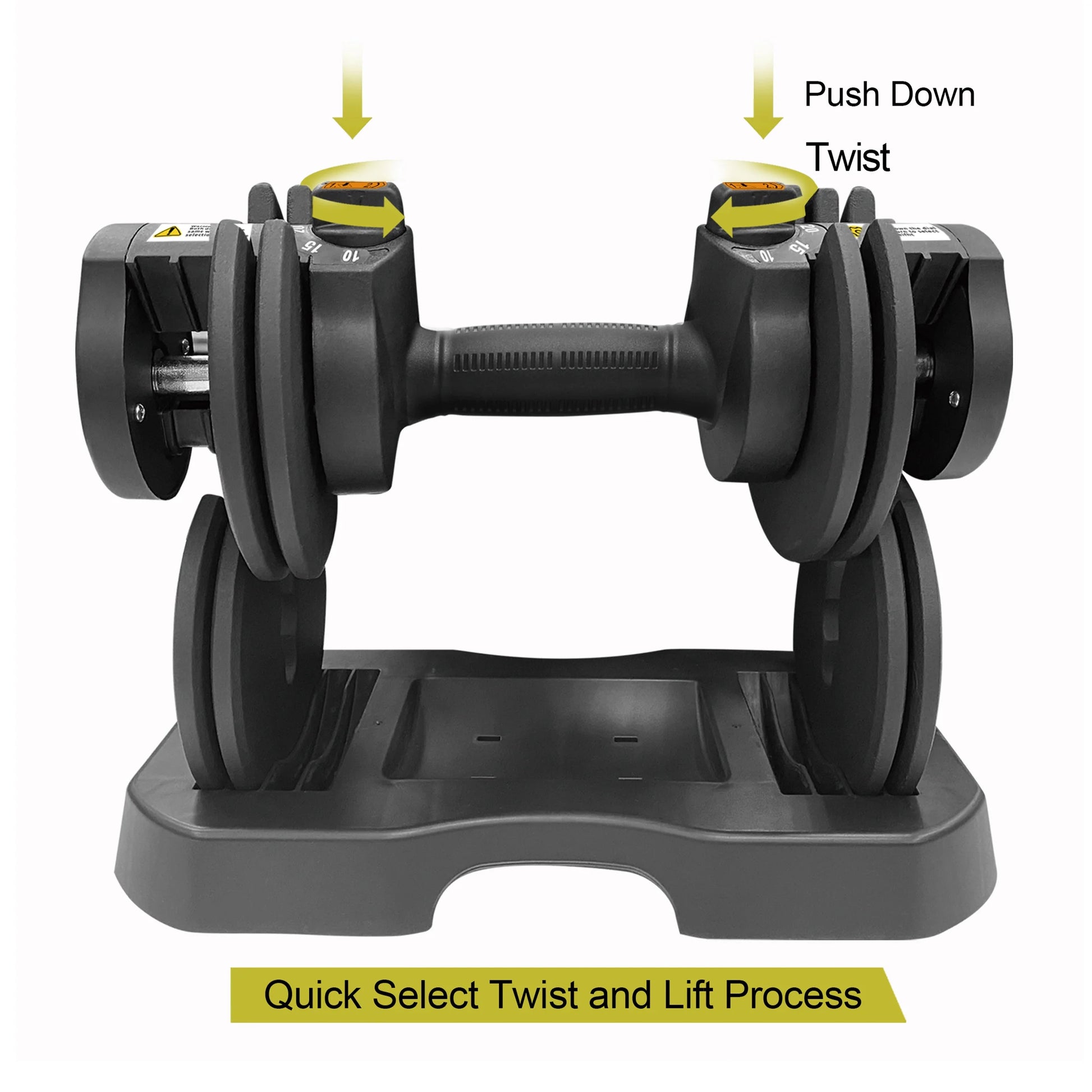 , 10-30Lb Quick Select Adjustable Dumbbell Pair with Dumbbell Stand Combo